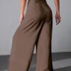waist trousers flared korean style formal pants