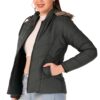 women's puffer regular fit bomber jacket